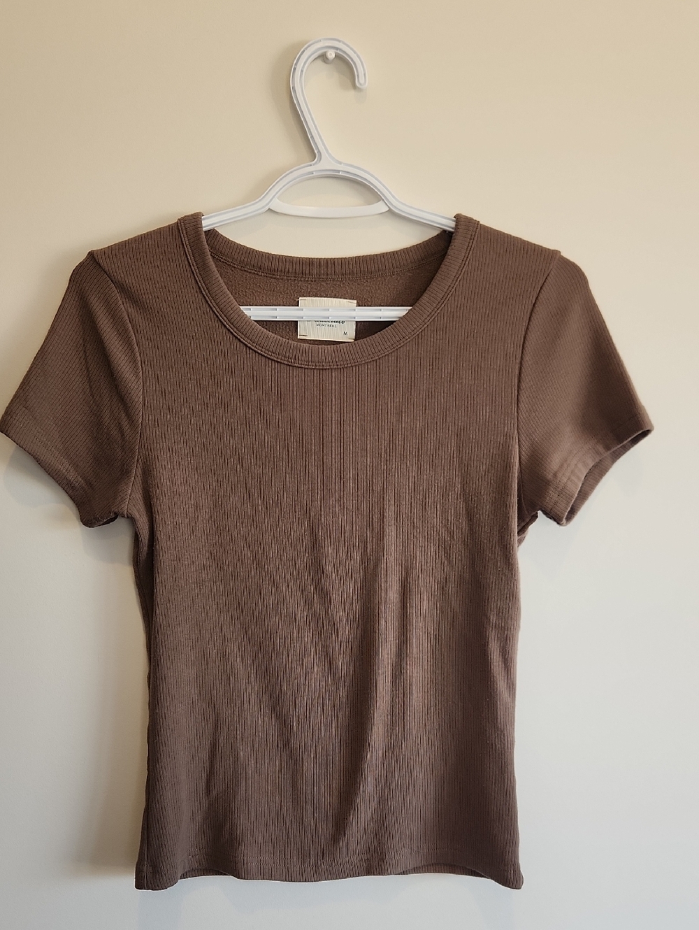 Kuwalla Women's Ribbed Short-Sleeve T-Shirt - Olive Green